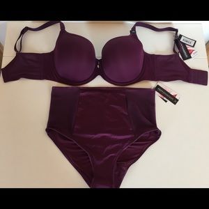 Brand new Plum colored Curvy Couture lingerie set